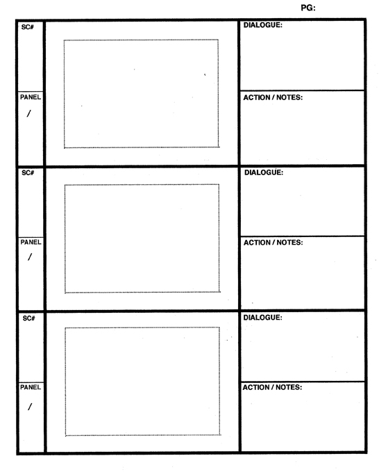 16x9 Storyboard Template